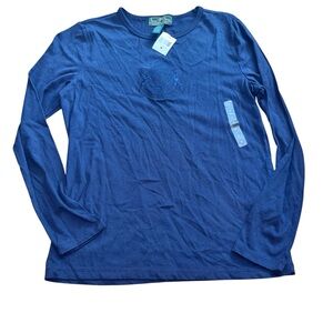 Lauren Active Ralph Lauren Long Sleeve Shirt Size Medium Blue